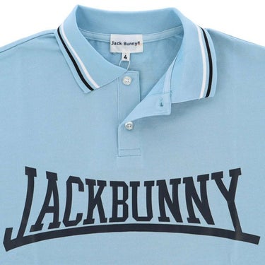 ジャックバニー Jack Bunny!!　メンズ 鹿の子 ロゴプリント 衿ライン 半袖 ポロシャツ 262-4160427　2024年モデル 詳細3