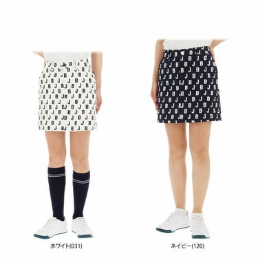 ジャックバニー Jack Bunny!!　レディース ロゴデザイン 総柄プリント ツイル ストレッチ インナーパンツ一体型 スカート 263-4134318　2024年モデル 詳細1