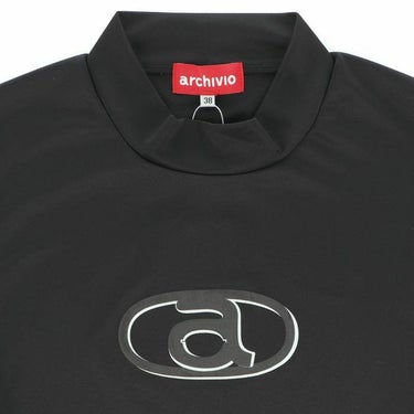 アルチビオ archivio　レディース エンブレム風ロゴ ラメプリント UVケア 半袖 モックネック プルオーバー A359407　2024年モデル 詳細3