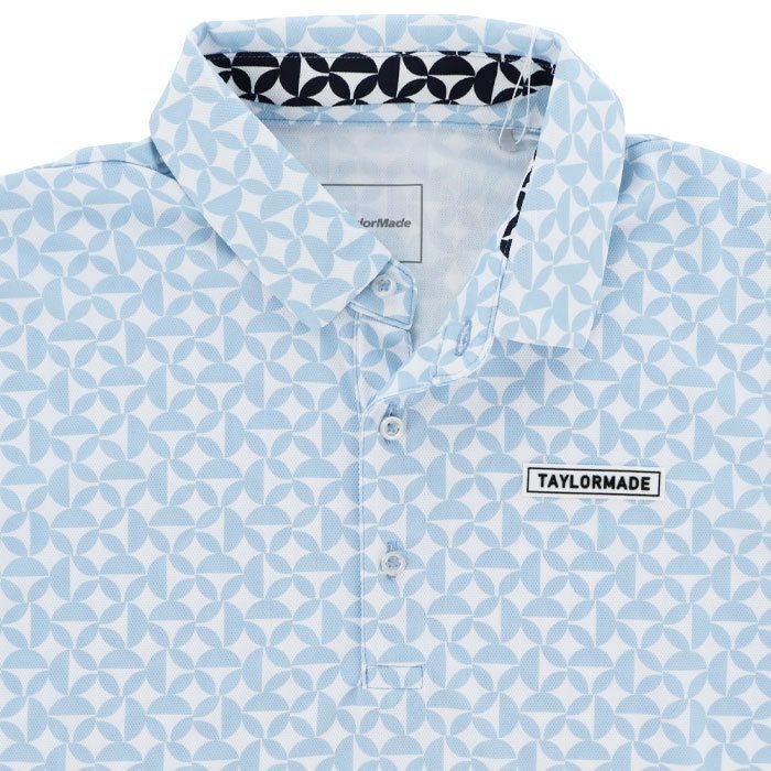テーラーメイド TaylorMade　メンズ ロゴデザイン 総柄プリント 半袖 ポロシャツ TL425　2024年モデル 詳細3
