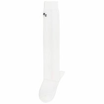 アルチビオ archivio　レディース ロゴ刺繍 ラメライン ニーハイソックス A350201 090 ホワイト　2024年モデル