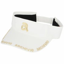 アルチビオ archivio　レディース ロゴ刺繍 サンバイザー A350206 090 ホワイト　2024年モデル