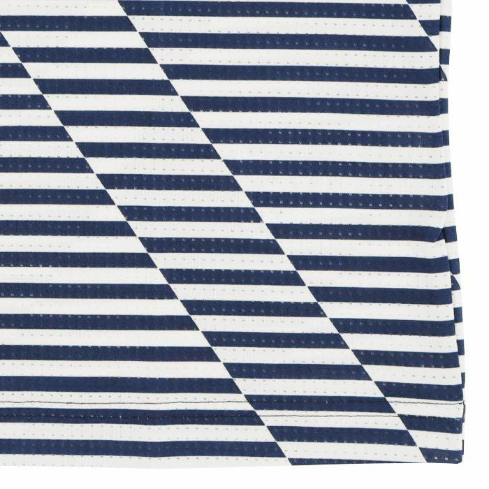 アディダス adidas　メンズ ボーダー柄 ドットメッシュ生地 ストレッチ 半袖 ポロシャツ KOV92　2024年モデル 詳細4