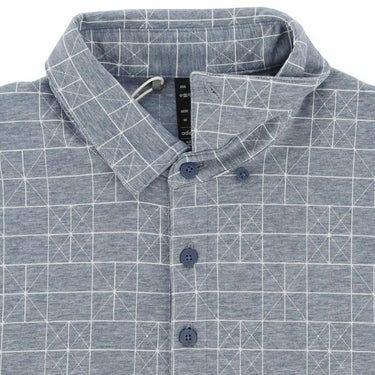 アディダス adidas　メンズ GO-TO 杢調 ストレッチ 総柄 半袖 ボタンダウン ポロシャツ KOW10　2024年モデル 詳細3