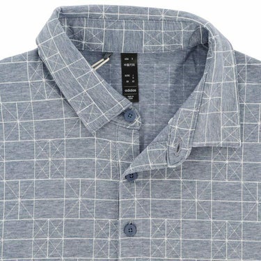 アディダス adidas　メンズ GO-TO 杢調 ストレッチ 総柄 半袖 ボタンダウン ポロシャツ KOW10　2024年モデル 詳細4