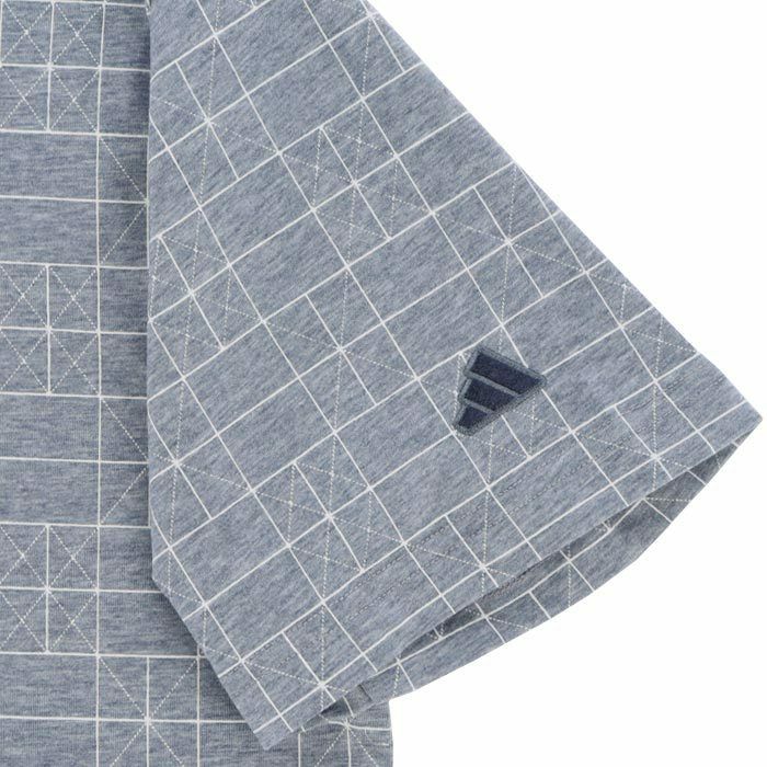 アディダス adidas　メンズ GO-TO 杢調 ストレッチ 総柄 半袖 ボタンダウン ポロシャツ KOW10　2024年モデル 詳細5