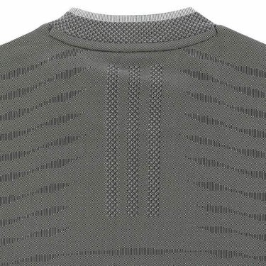 アディダス adidas　メンズ ULTIMATE365 スリーストライプス ジャガード ストレッチ 半袖 モックネックシャツ IEY08　2024年モデル 詳細4