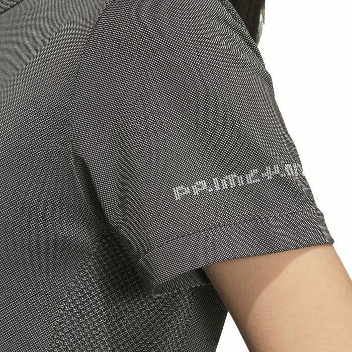 アディダス adidas　レディース ULTIMATE365 スリーストライプス ジャカード ストレッチ 半袖 モックネックシャツ IKJ61　2024年モデル 詳細4