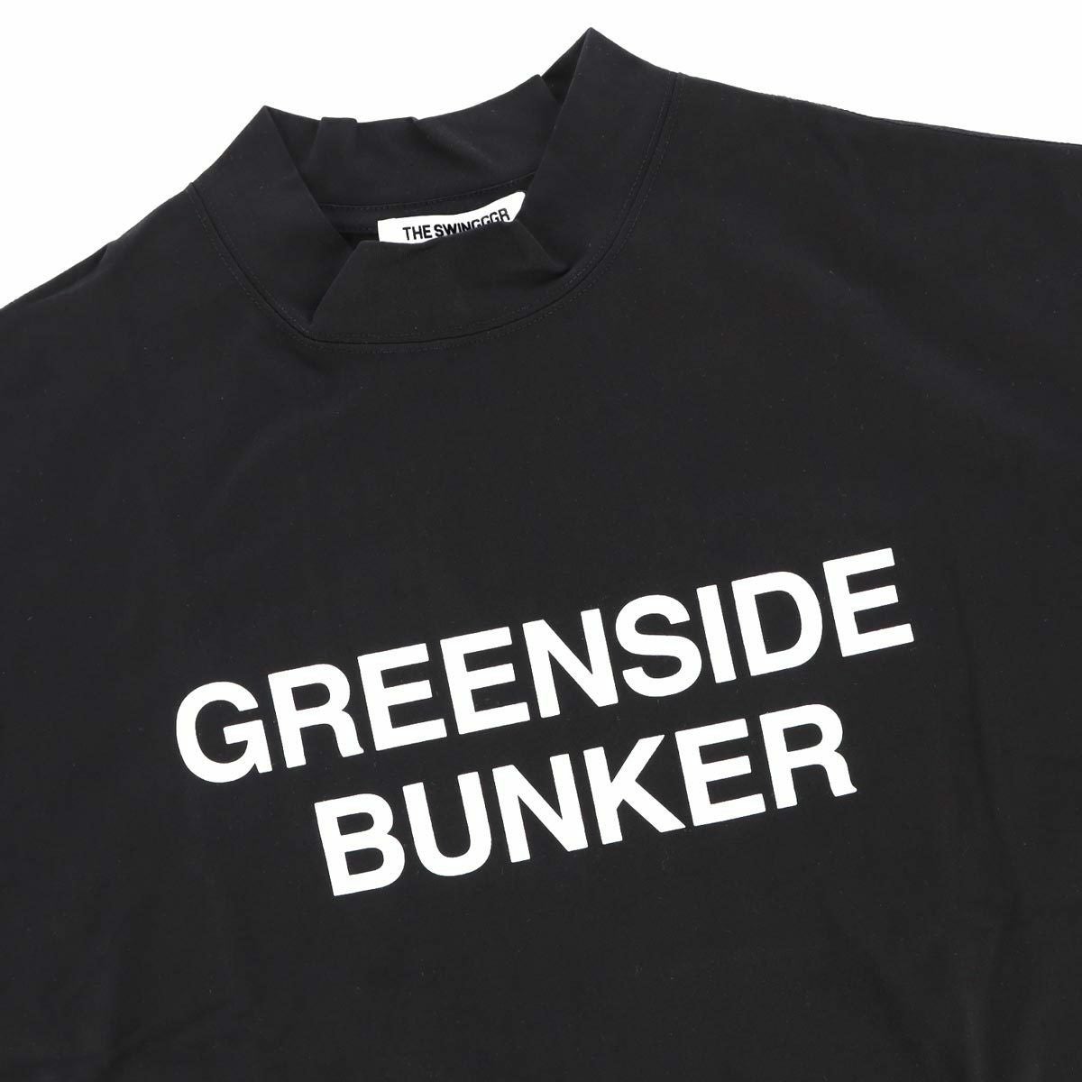 ザ スウィンガー THE SWINGGGR　メンズ ロゴプリント ストレッチ 半袖 モックネックシャツ 0124-SWG-CT003　2024年モデル 詳細3