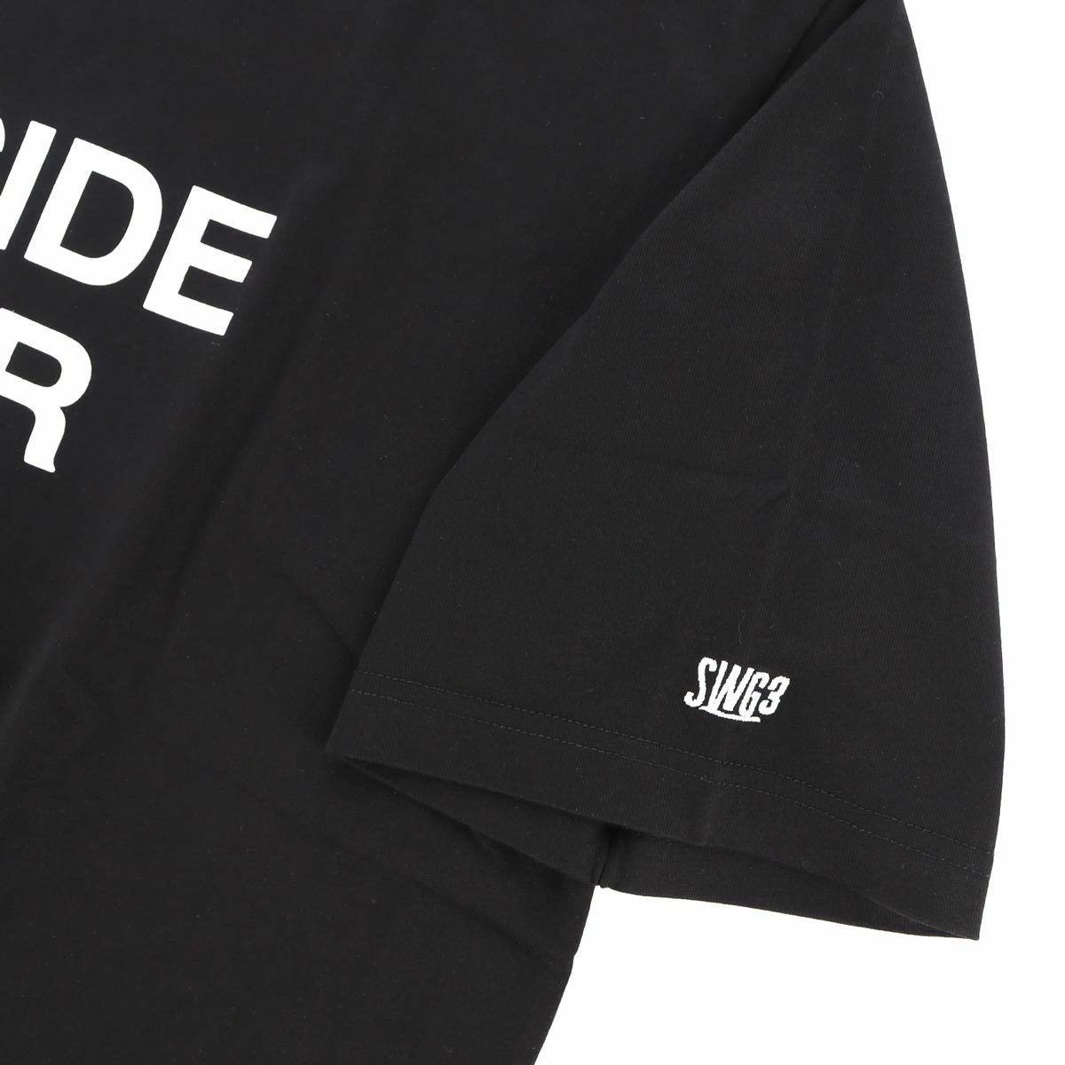 ザ スウィンガー THE SWINGGGR　メンズ ロゴプリント ストレッチ 半袖 モックネックシャツ 0124-SWG-CT003　2024年モデル 詳細5