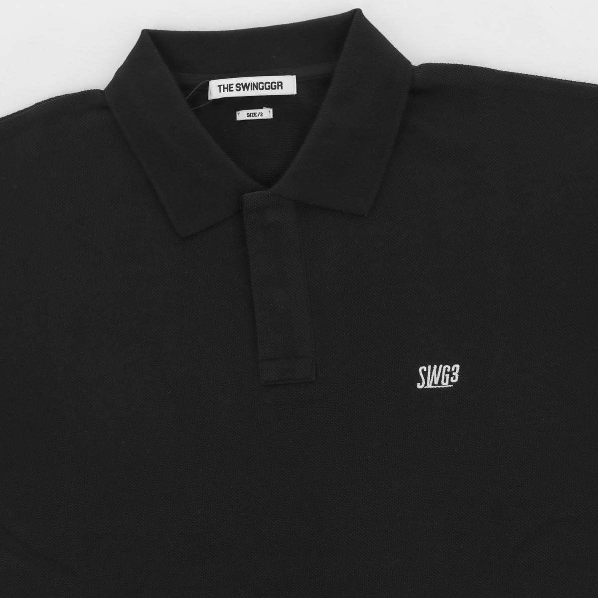 ザ スウィンガー THE SWINGGGR　メンズ 鹿の子 ロゴ刺繍 半袖 ポロシャツ 0124-SWG-CT012　2024年モデル 詳細3