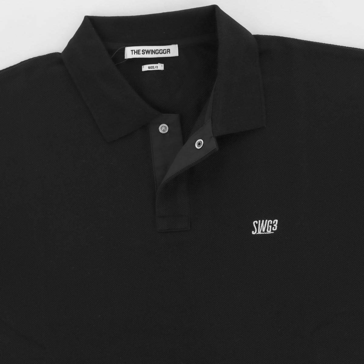 ザ スウィンガー THE SWINGGGR　メンズ 鹿の子 ロゴ刺繍 半袖 ポロシャツ 0124-SWG-CT012　2024年モデル 詳細4