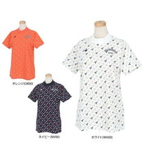 ルコック Le coq sportif レディース ロゴ刺繍 エッフェル塔柄 ストレッチ 半袖 モックネックシャツ QGWXJA05 2024年モデル