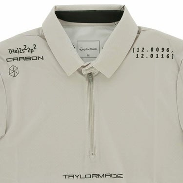 テーラーメイド TaylorMade　メンズ T-ICE カーボンモチーフ柄 クーリング 半袖 ハーフジップ ポロシャツ TL402　2024年モデル 詳細3