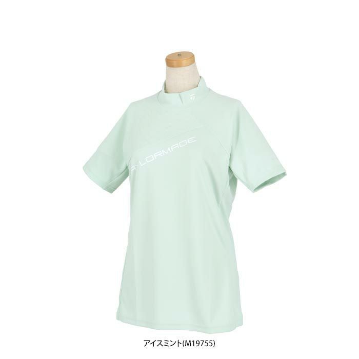 テーラーメイド TaylorMade　レディース T-ICE メッシュ切替 クーリング 半袖 モックネックシャツ TL464　2024年モデル 詳細1