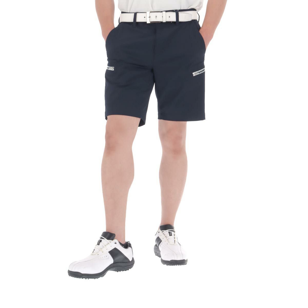 ジャックバニー Jack Bunny!!　メンズ ロゴデザイン ドビー素材 ストレッチ ショートパンツ 262-4132503　2024年モデル ネイビー（120）