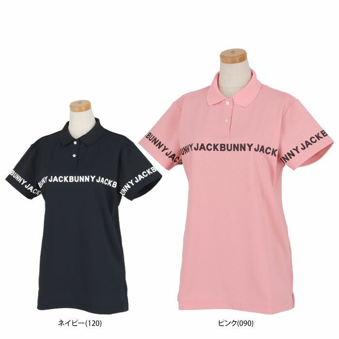 ジャックバニー Jack Bunny!! レディース 鹿の子 ロゴラインプリント