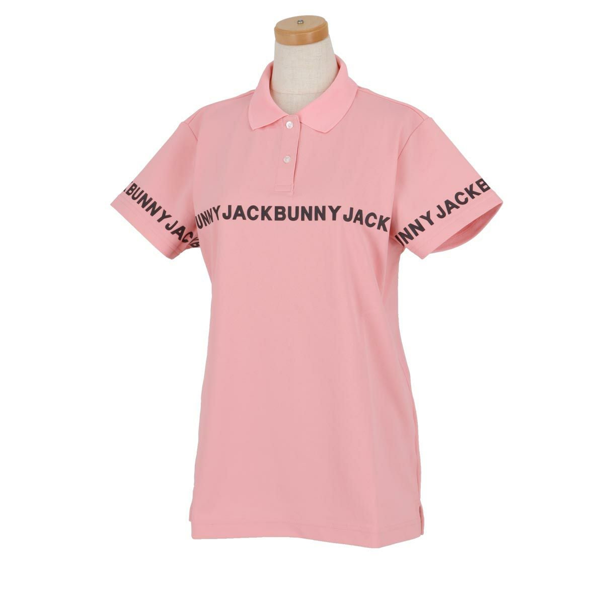ジャックバニー Jack Bunny!! レディース 鹿の子 ロゴラインプリント
