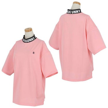 ジャックバニー Jack Bunny!!　レディース ロゴジャガード メッシュ生地 ストレッチ 半袖 ドルマンスリーブ モックネックシャツ 263-4167526　2024年モデル 詳細2