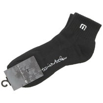 トラヴィスマシュー Travis Mathew　メンズ ロゴデザイン ショートソックス 7AJ092 0BLK ブラック　2024年モデル