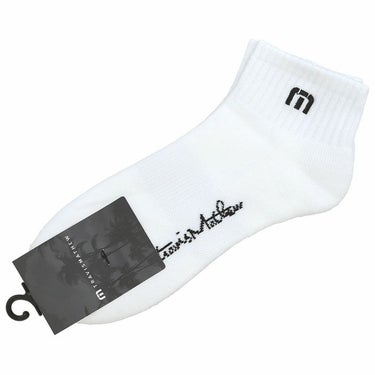 トラヴィスマシュー Travis Mathew　メンズ ロゴデザイン ショートソックス 7AJ092 1WHT ホワイト　2024年モデル ホワイト（1WHT）