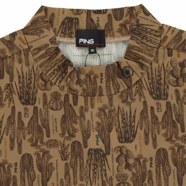ピン PING　メンズ 総柄プリント ストレッチ 半袖 ハイネックシャツ 621-4167303　2024年モデル 詳細3