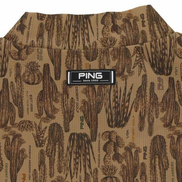 ピン PING　メンズ 総柄プリント ストレッチ 半袖 ハイネックシャツ 621-4167303　2024年モデル 詳細4