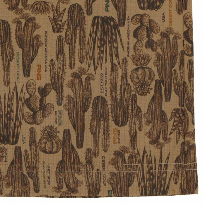 ピン PING　メンズ 総柄プリント ストレッチ 半袖 ハイネックシャツ 621-4167303　2024年モデル 詳細5