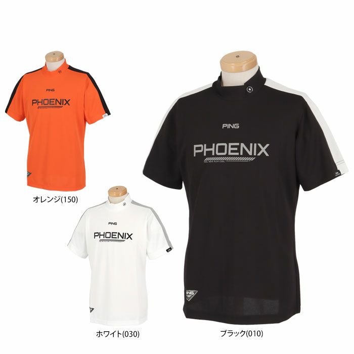ピン PING メンズ ロゴプリント ハニカムメッシュ 配色ライン