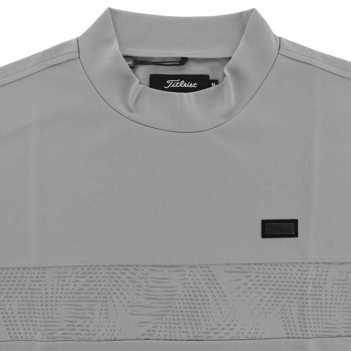 タイトリスト Titleist　メンズ ボタニカルジャカード 柄切替 半袖 モックネックシャツ TLPMS113J　2024年モデル 詳細3