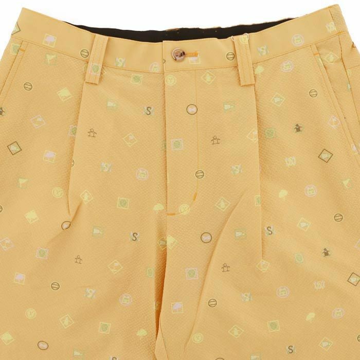 マンシングウェア Munsingwear　メンズ ロゴデザイン 総柄プリント サッカー生地 ストレッチ ショートパンツ MGMXJD52　2024年モデル 詳細3