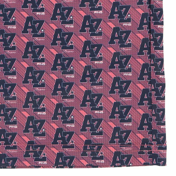 ピン PING　レディース ロゴデザイン 総柄プリント ストレッチ 半袖 ハイネックシャツ 622-4167300　2024年モデル 詳細4