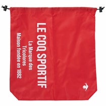 ルコック Le coq sportif　メンズ ロゴプリント 巾着型 シューズケース QQBXJA22 RD00 レッド　2024年モデル