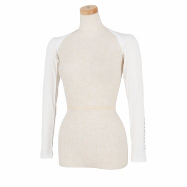 セントアンドリュース St ANDREWS　レディース ロゴプリント ストレッチ UV ボレロ 042-4984458　2024年モデル ホワイト（030）