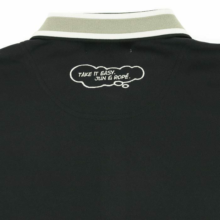 ジュン アンド ロペ JUN ＆ ROPE　レディース 鹿の子 ロゴ刺繍 配色ライン 半袖 ポロシャツ ERM24100　2024年モデル 詳細5