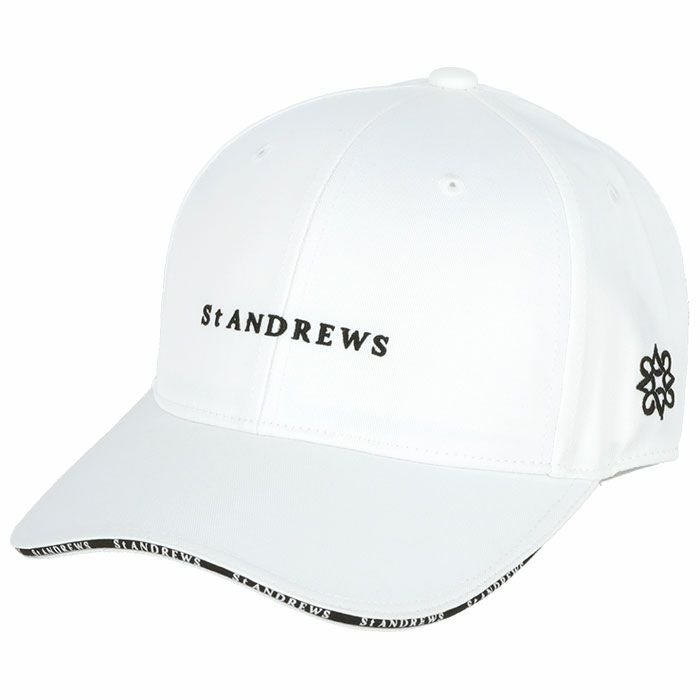 セントアンドリュース St ANDREWS　ロゴ刺繍 ツイル キャップ 042-4187551 030 ホワイト ゴルフウェア [2024年モデル] ホワイト（030）