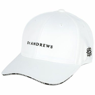 セントアンドリュース St ANDREWS　ロゴ刺繍 ツイル キャップ 042-4187551 030 ホワイト ゴルフウェア [2024年モデル] ホワイト（030）