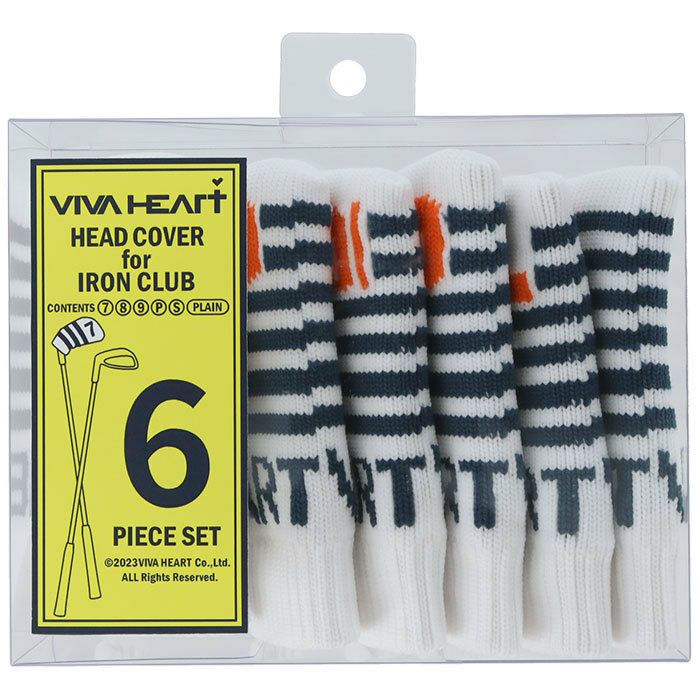ビバハート VIVA HEART　レディース ボーダー柄 裏ボア ニット アイアンカバー 6個セット 013-91205 05 オフホワイト 詳細2