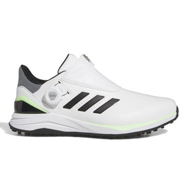 アディダス adidas　ソーラーモーション ボア 24 スパイクレス メンズ ゴルフシューズ MDK90 IF0283　2024年モデル ホワイト/ブラック/グリーン