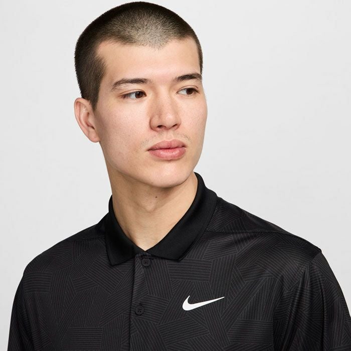 ナイキ NIKE　メンズ Dri-FIT ビクトリー 半袖 ポロシャツ FD5832 010 ブラック/ブラック/ホワイト　2024年モデル ブラック/ブラック（010）