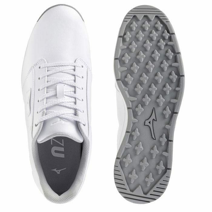 ミズノ MIZUNO　エムジーユー UW メンズ スパイクレス ゴルフシューズ 51GQ2480 01 ホワイト　2024年モデル 詳細1