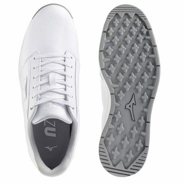 ミズノ MIZUNO　エムジーユー UW メンズ スパイクレス ゴルフシューズ 51GQ2480 01 ホワイト　2024年モデル 詳細1