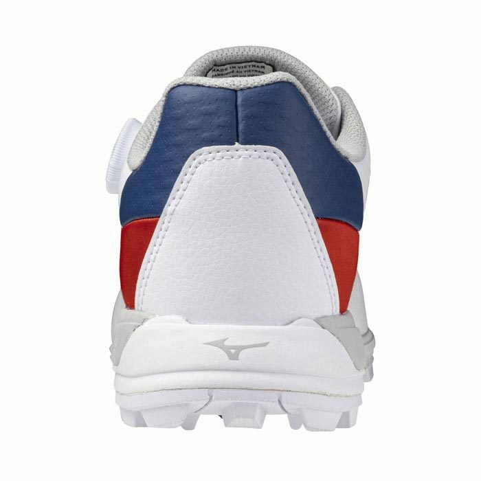 ミズノ MIZUNO　ウエーブハザード アクア ボア メンズ スパイクレス ゴルフシューズ 51GM2470 01 ホワイト×レッド　2024年モデル 詳細3