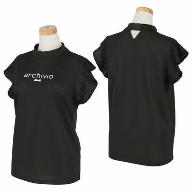 アルチビオ archivio　レディース メッシュ生地 撥水 プリーツ フレンチスリーブ 変形衿 プルオーバー A359605　2024年モデル 詳細2