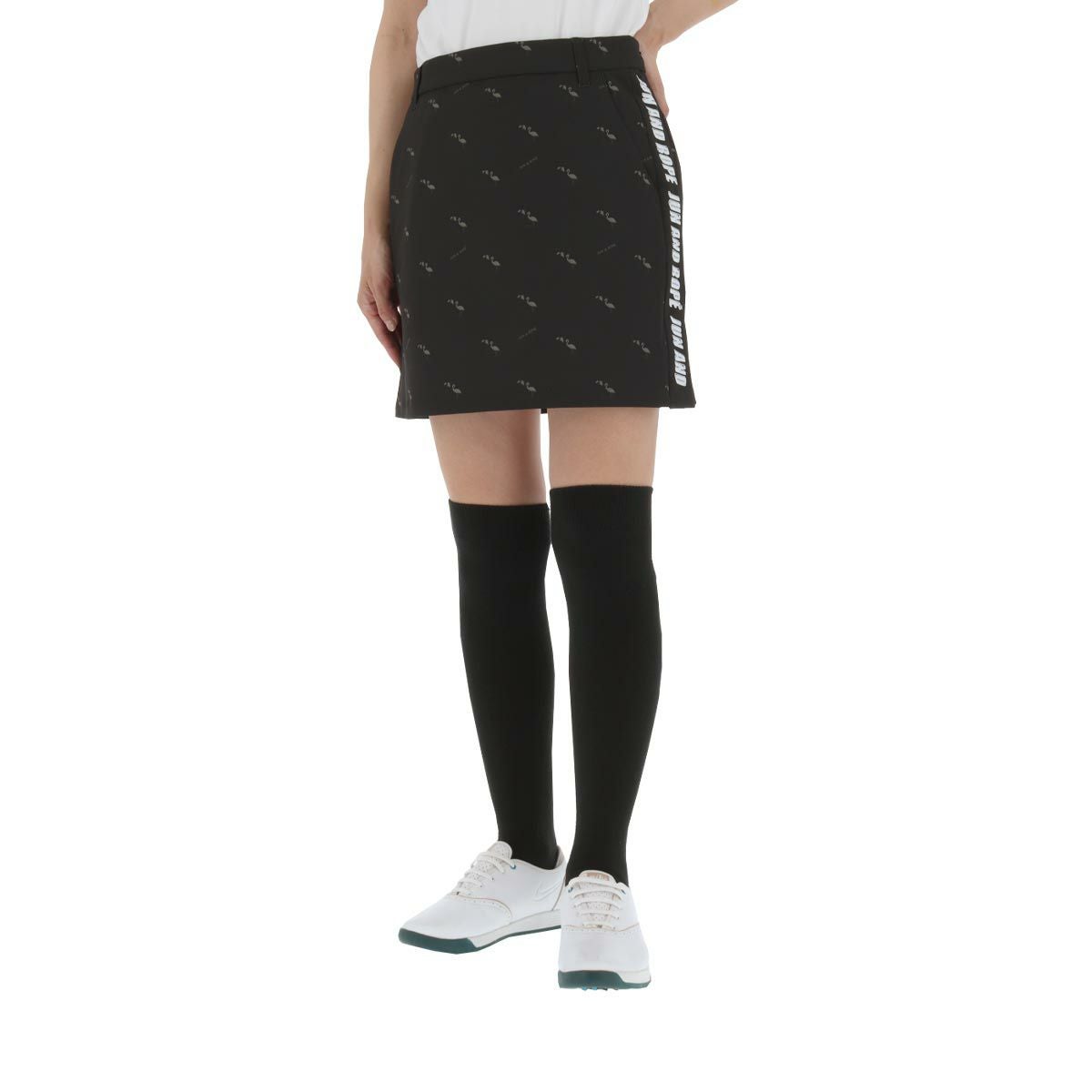 ジュン アンド ロペ JUN ＆ ROPE レディース フラミンゴ柄 接触冷感 サイドロゴプリント インナーパンツ付き スカート ERC34000 2024年モデル