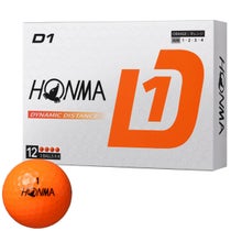 本間ゴルフ　D1 2024年モデル ゴルフボール　1ダース（12球入り）　オレンジ