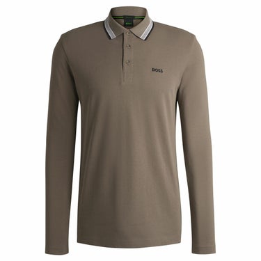 ボス BOSS　ロゴ刺繍 コットンピケ 長袖 ポロシャツ 50506191　2024年モデル 詳細1