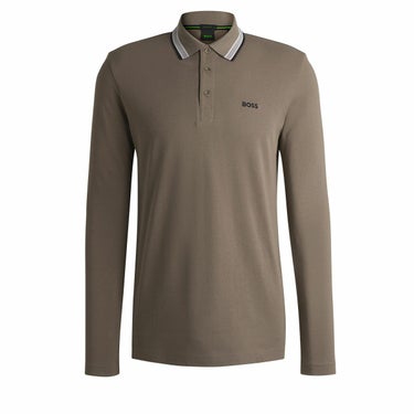 ボス BOSS　ロゴ刺繍 コットンピケ 長袖 ポロシャツ 50506191　2024年モデル 詳細3