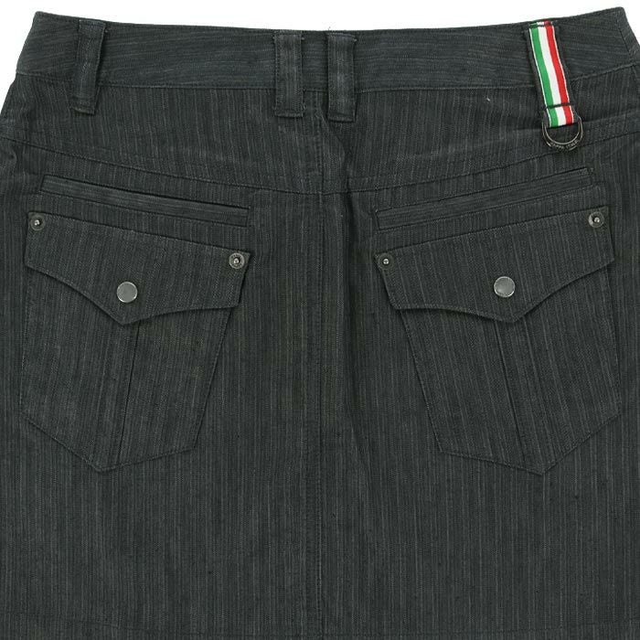 カッパ Kappa　レディース ロゴ刺繍 ヘリンボーン柄 ストレッチ インナーパンツ付き スカート KG362SK61 詳細5