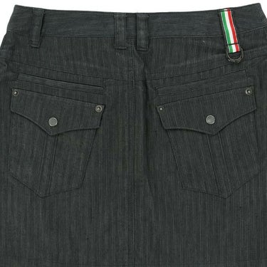 カッパ Kappa　レディース ロゴ刺繍 ヘリンボーン柄 ストレッチ インナーパンツ付き スカート KG362SK61 詳細5